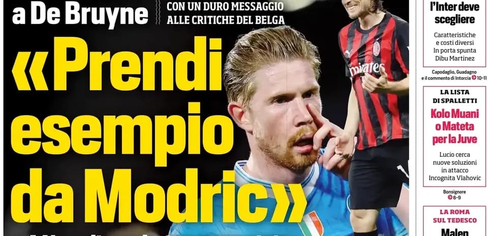 Titulares de periódico sobre De Bruyne y Modric