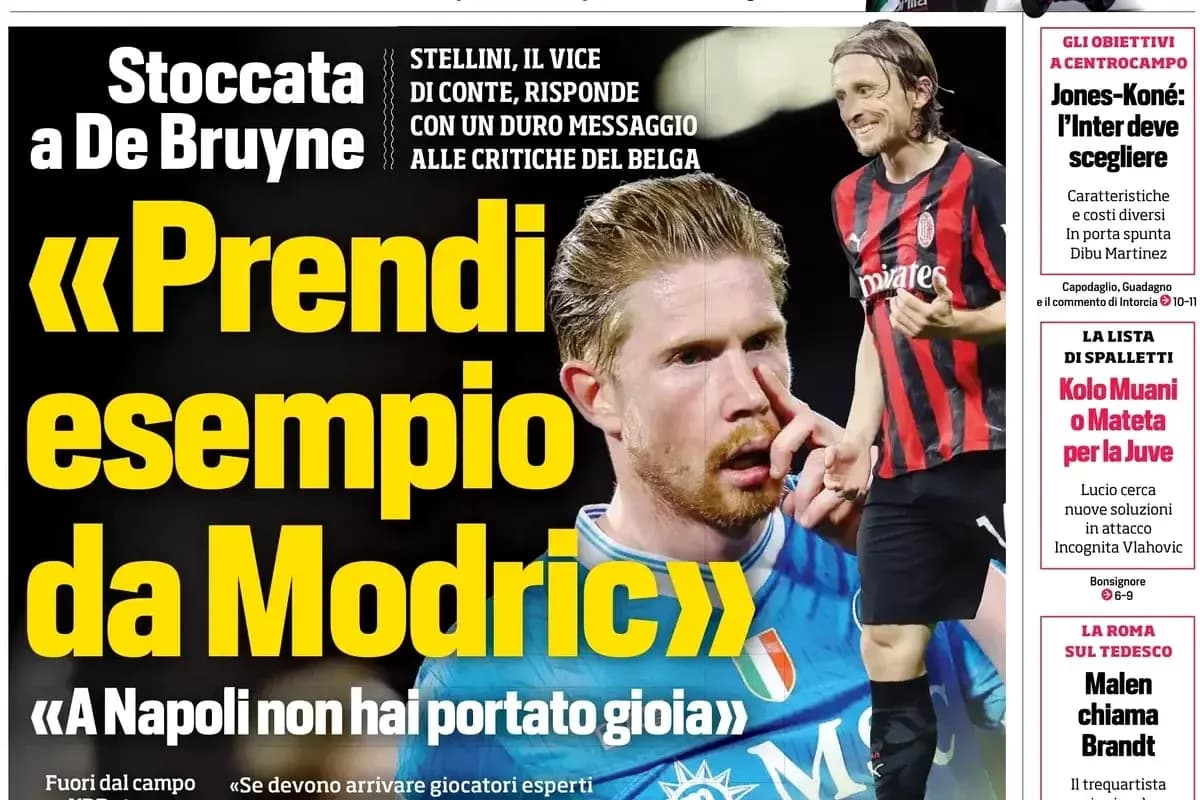 Titulares de periódico sobre De Bruyne y Modric