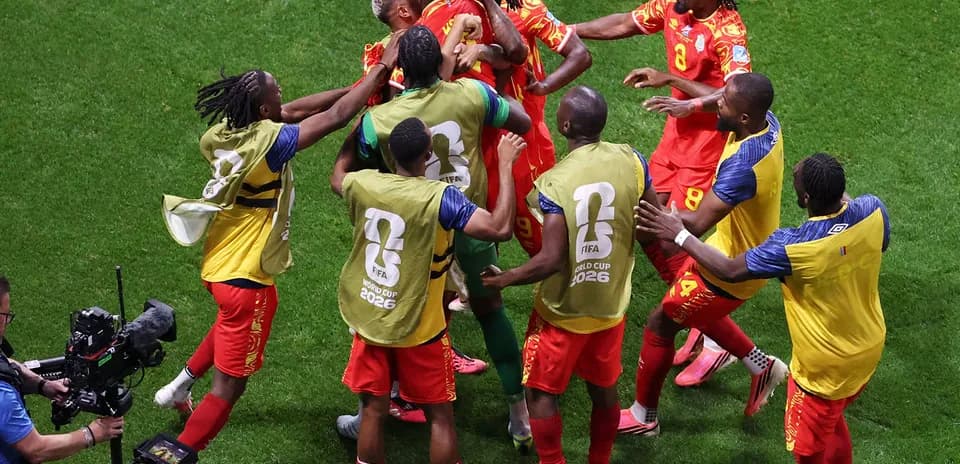 Celebración del equipo de Congo DR en el Mundial