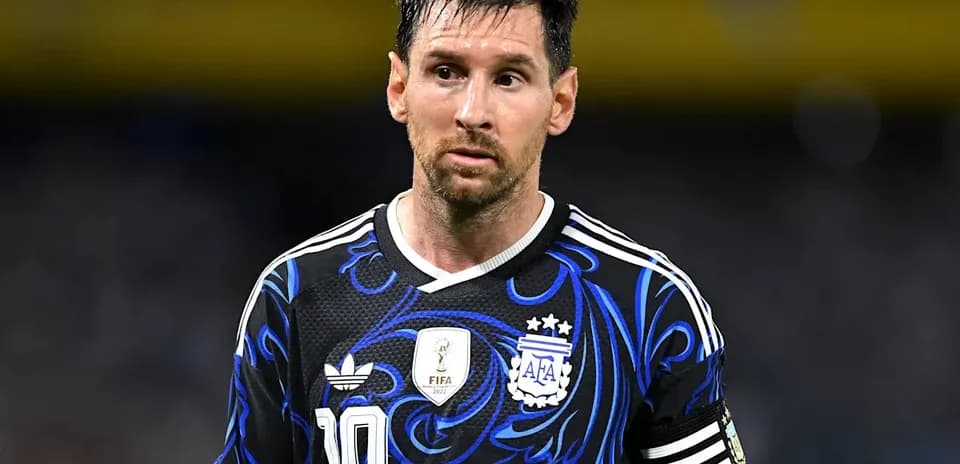 Lionel Messi en partido con camiseta argentina