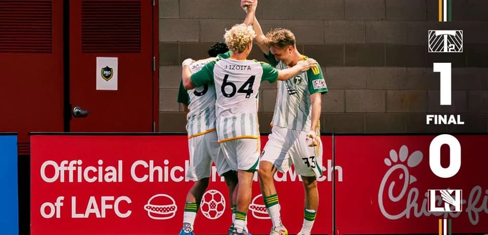 Celebración de gol del Portland Timbers II