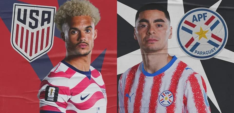Jugadores de USA y Paraguay en el Mundial 2026