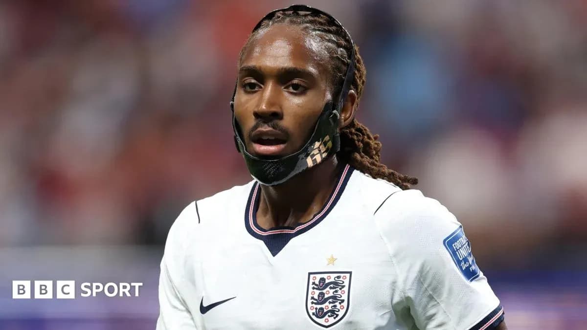 Jugador de Inglaterra en el campo durante el partido
