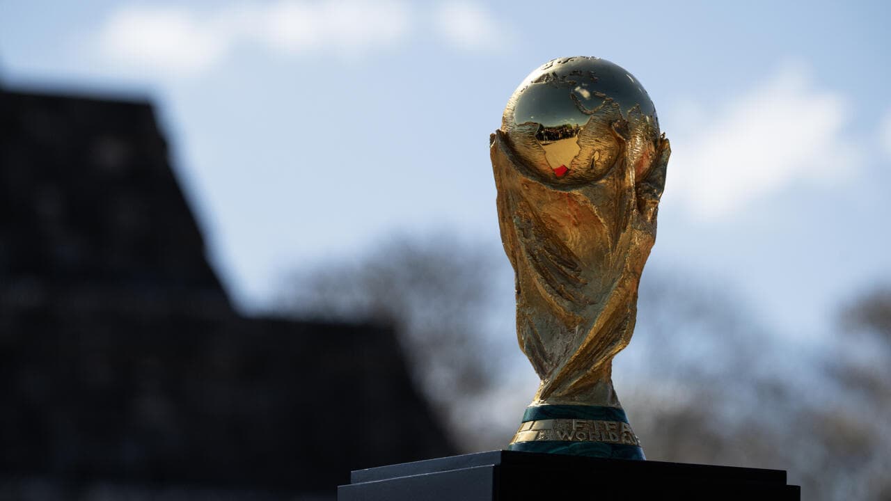 Trofeo de la Copa Mundial de la FIFA en exterior