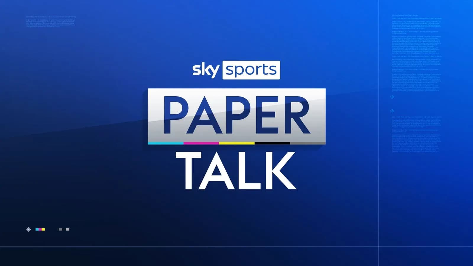 Logotipo de Sky Sports Paper Talk en fondo azul
