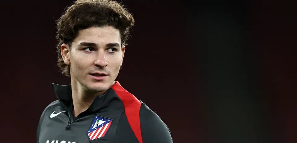 Jugador de Atlético de Madrid durante calentamiento