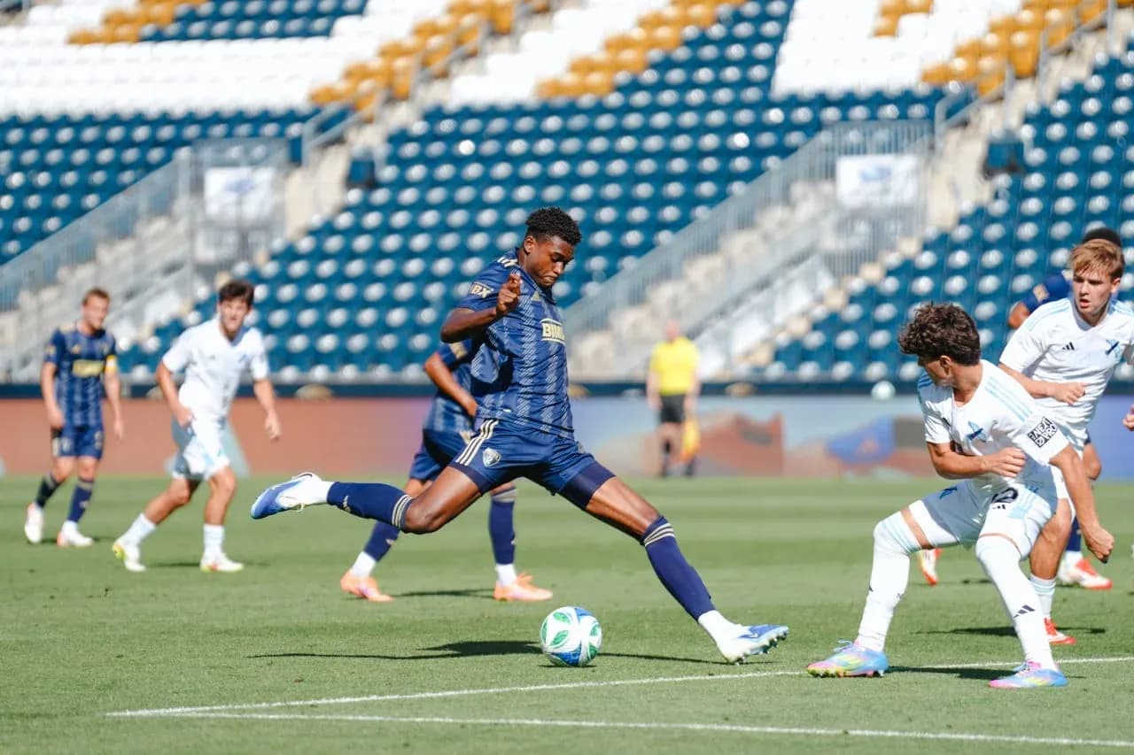 Jugador de Philadelphia Union II en acción