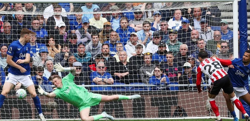 Penalti fallado durante el partido Everton vs Sunderland