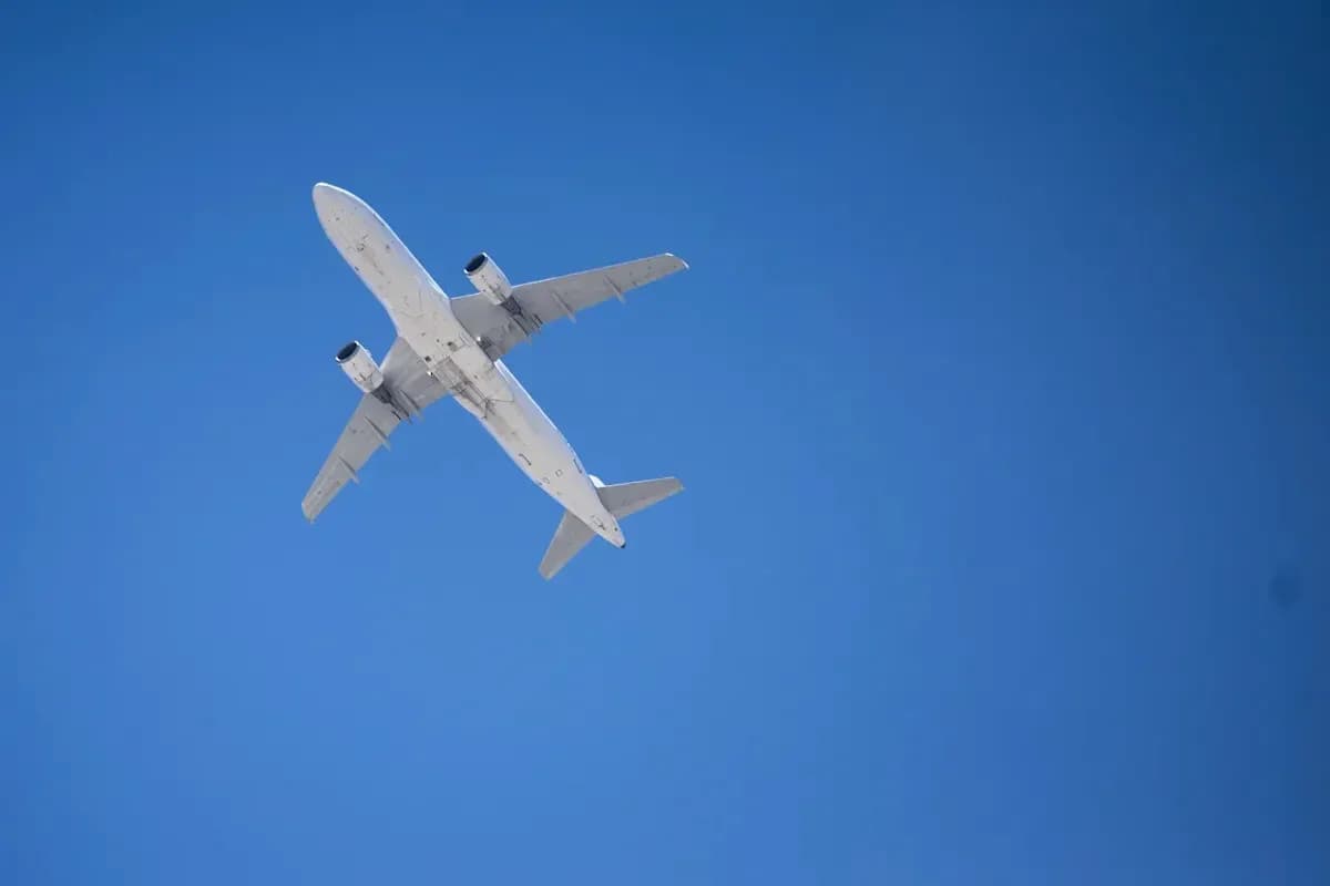 Avión volando en cielo despejado