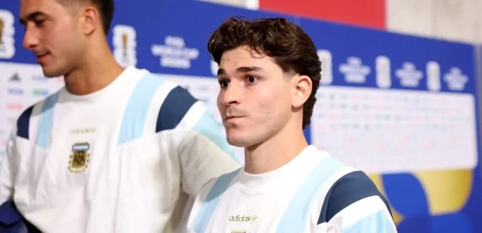 Jugadores de Argentina antes del partido