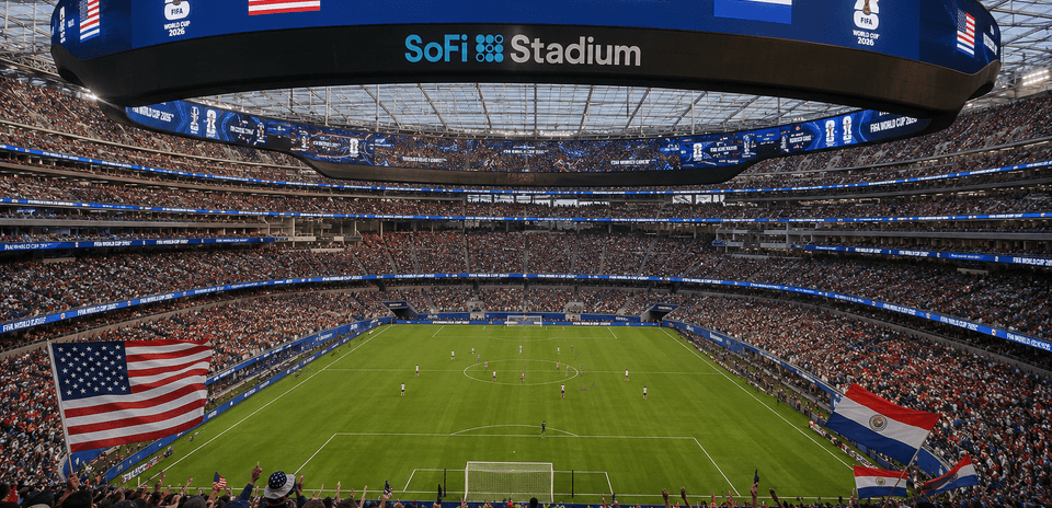 Partido entre Estados Unidos y Paraguay en el estadio