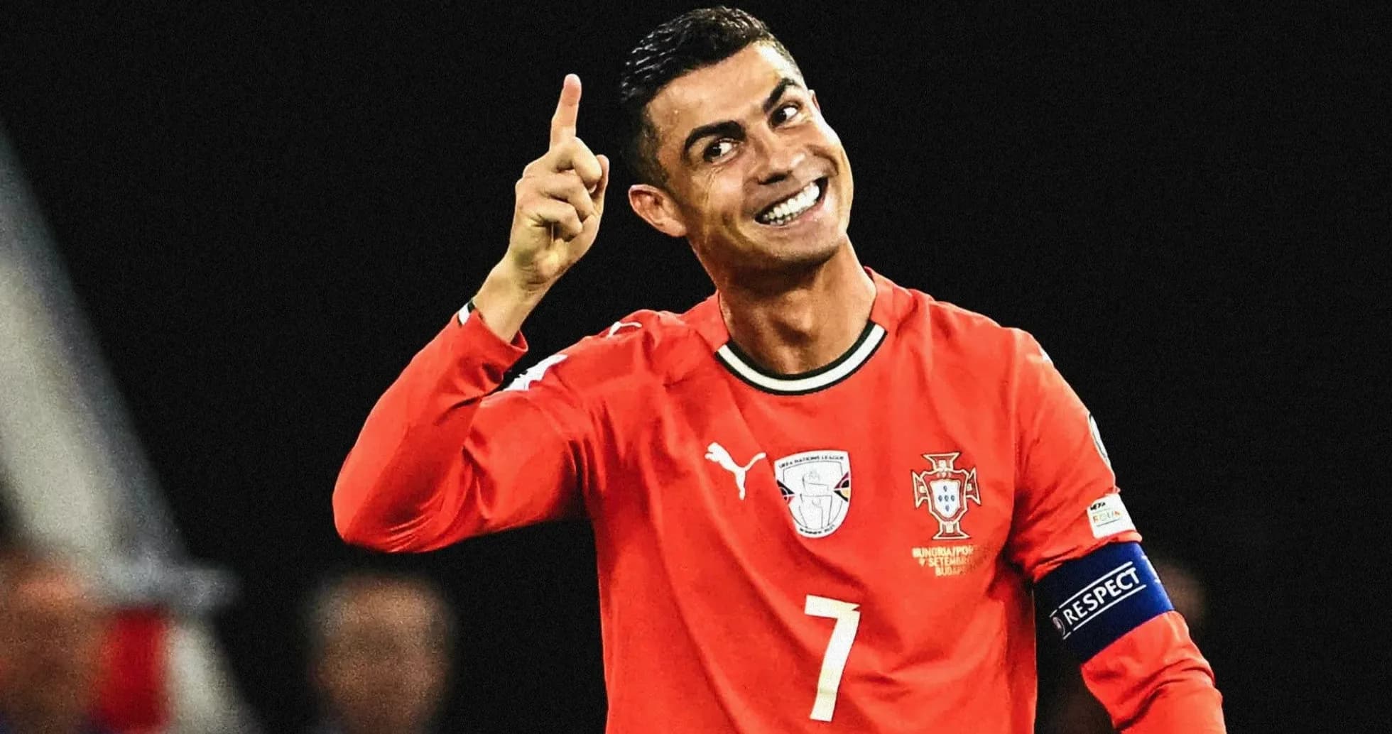 Jugador de Portugal celebrando durante un partido