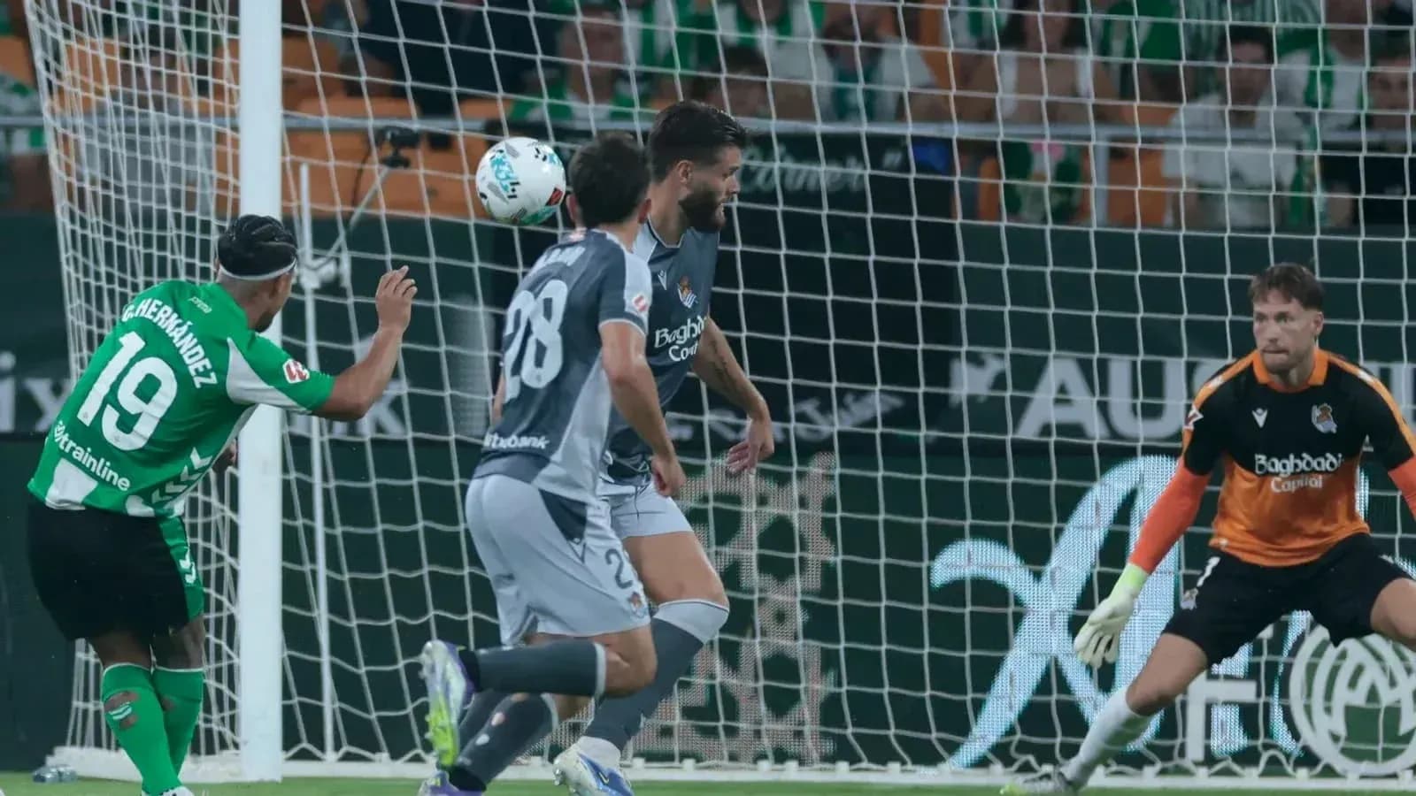 Gol de Real Betis en el partido contra Real Sociedad