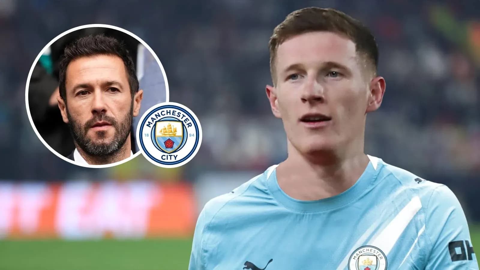 Jugador de Manchester City en acción durante el partido