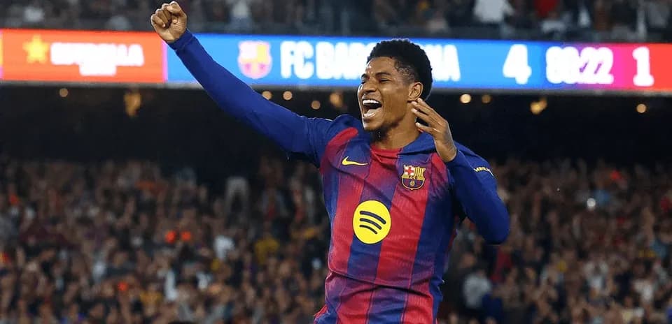 Jugador del FC Barcelona celebrando un gol