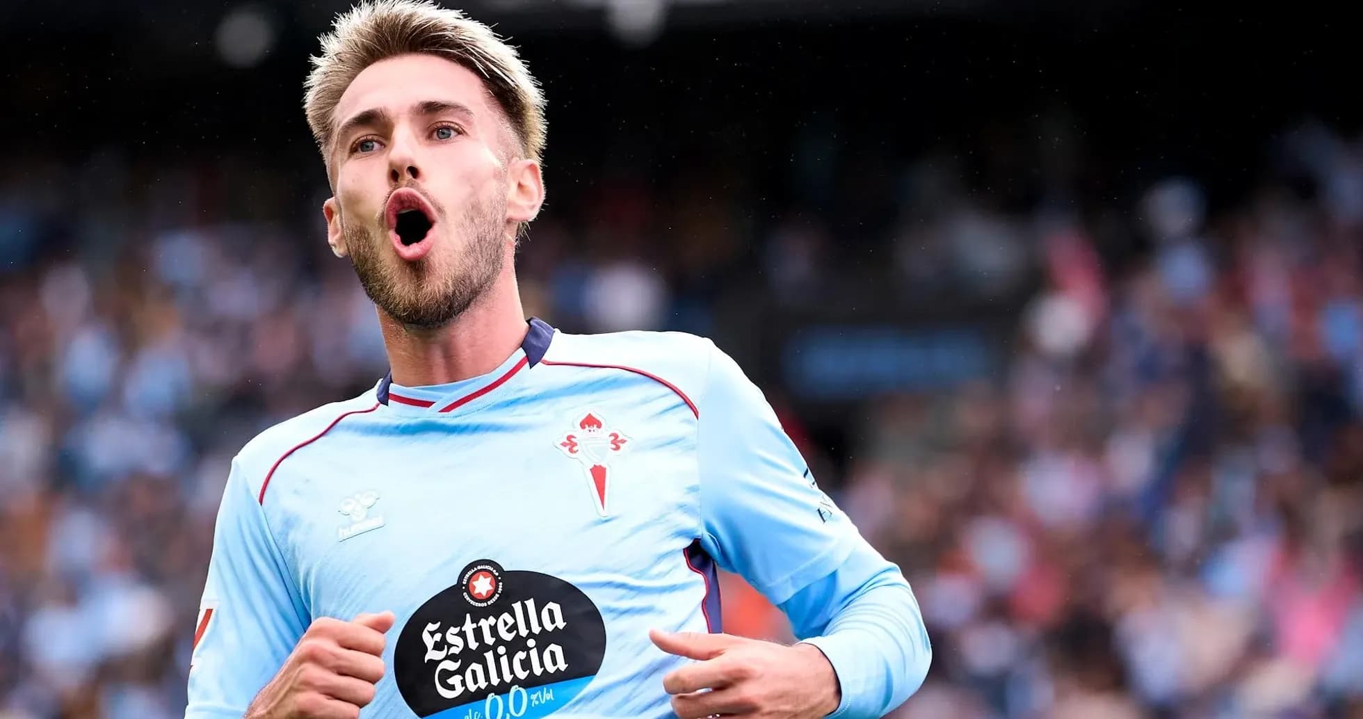 Celebración de un jugador de Celta Vigo