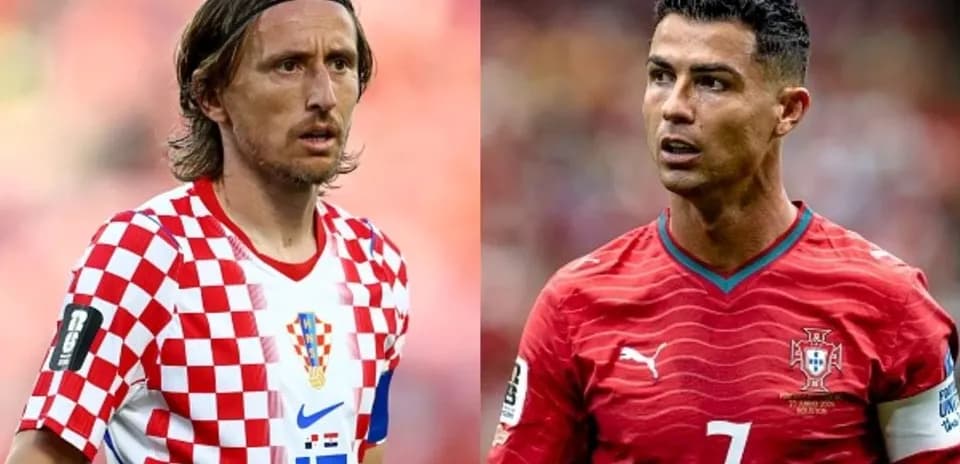 Modric y Ronaldo durante el partido