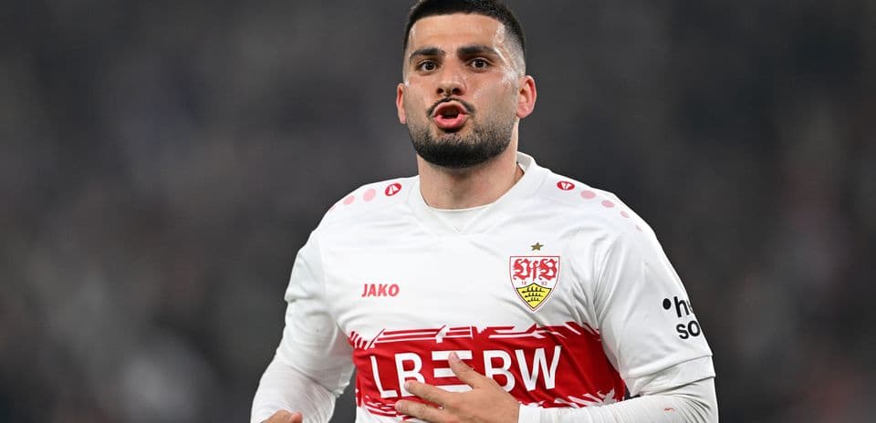Jugador del VfB Stuttgart durante el partido