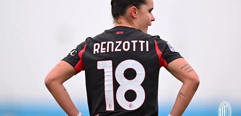 Renzotti con la camiseta del AC Milan