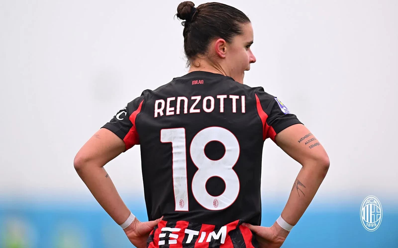 Renzotti con la camiseta del AC Milan