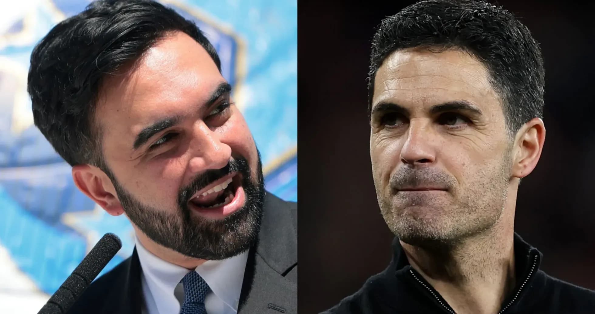 Dos hombres en conferencia, uno hablando y otro escuchando