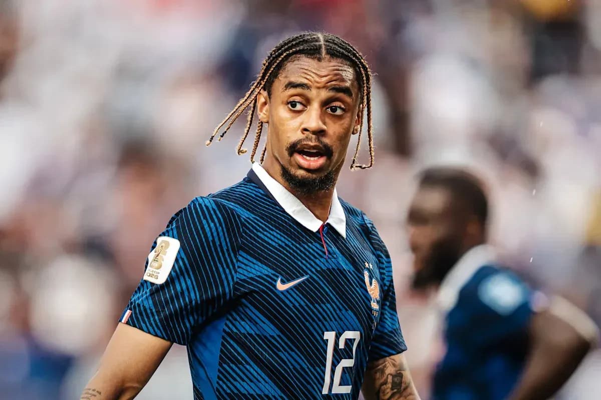 Jugador de Francia con camiseta durante el partido
