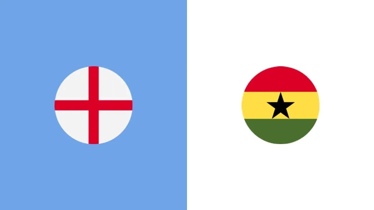 Banderas de Inglaterra y Ghana en fondo colorido Banderas de Inglaterra y Ghana en fondo colorido