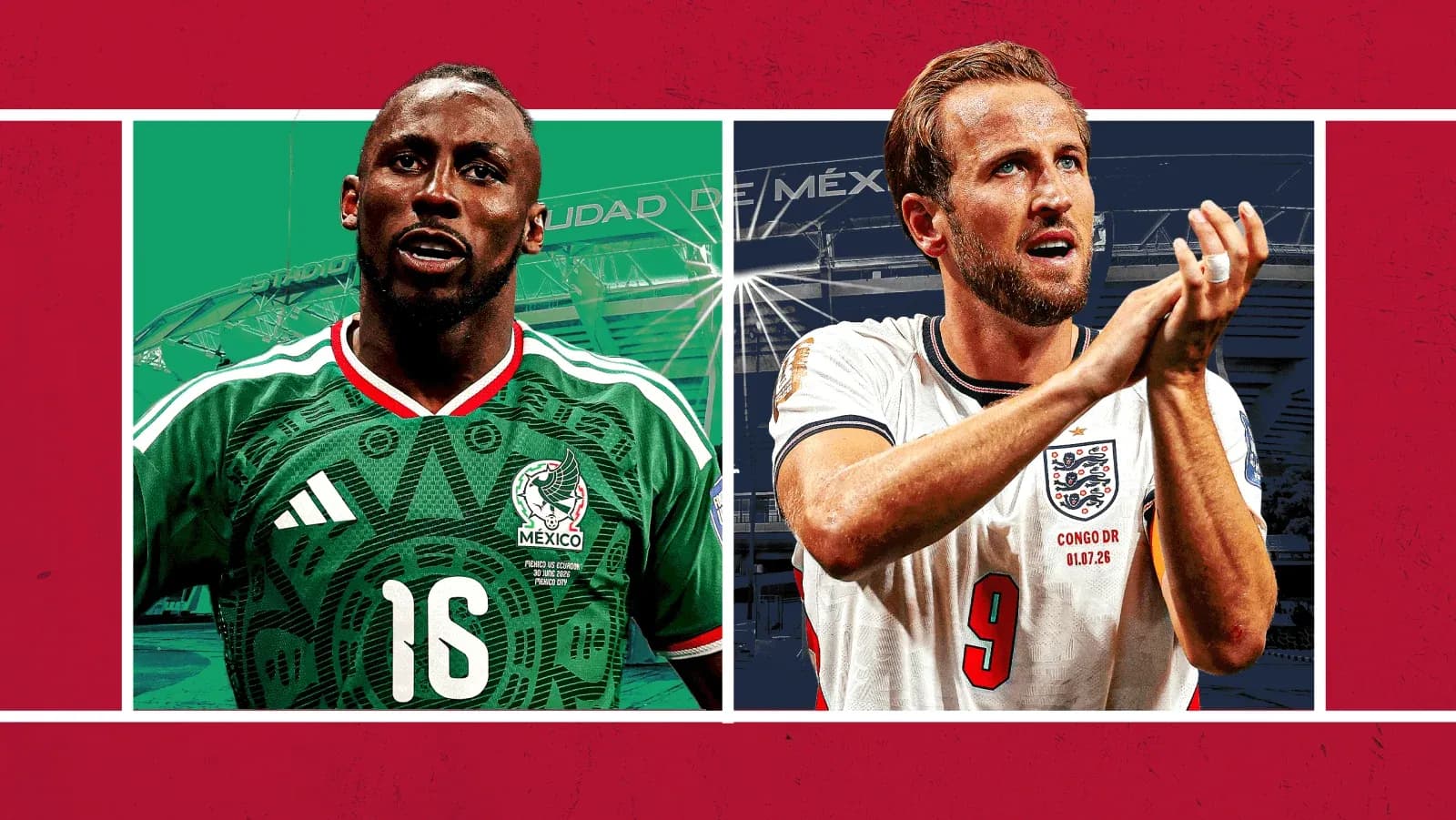 Jugadores de México e Inglaterra en la Copa del Mundo Jugadores de México e Inglaterra en la Copa del Mundo