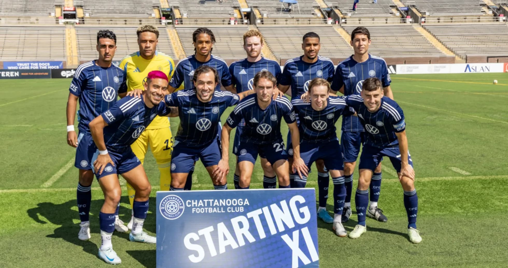 Jugadores de Chattanooga Football Club en alineación inicial Jugadores de Chattanooga Football Club en alineación inicial
