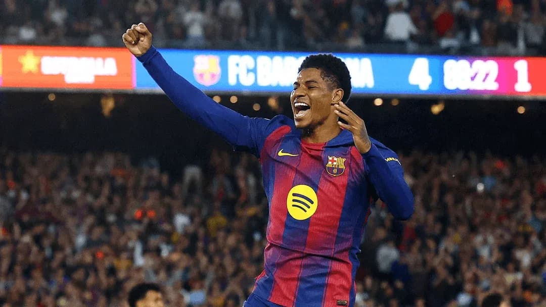Jugador del FC Barcelona celebrando un gol Jugador del FC Barcelona celebrando un gol